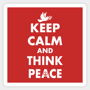 Keep Calm and think peace Sticker